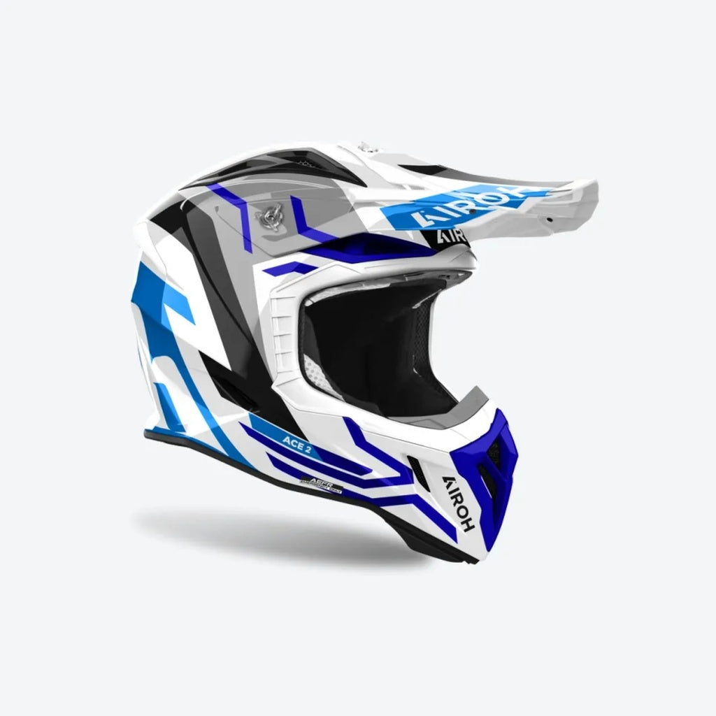 Casco Airoh Helmet Aviator Ace 2 Ground Blue Gloss