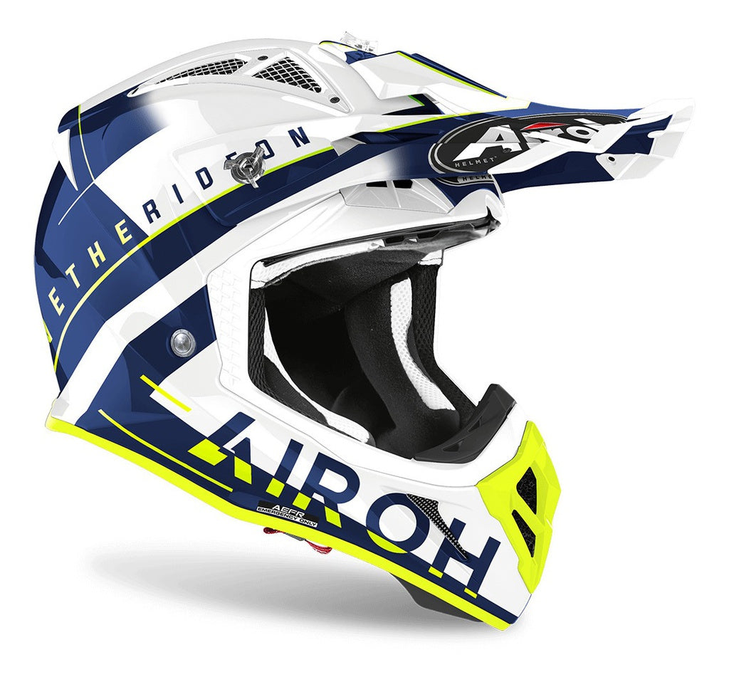 Casco Airoh Helmet Aviator Ace Amazr Blue Gloss