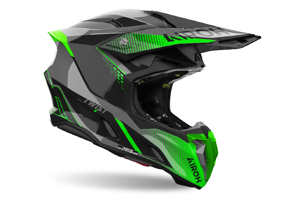 Casco Airoh Helmet Twist 3 Shard Green Gloss