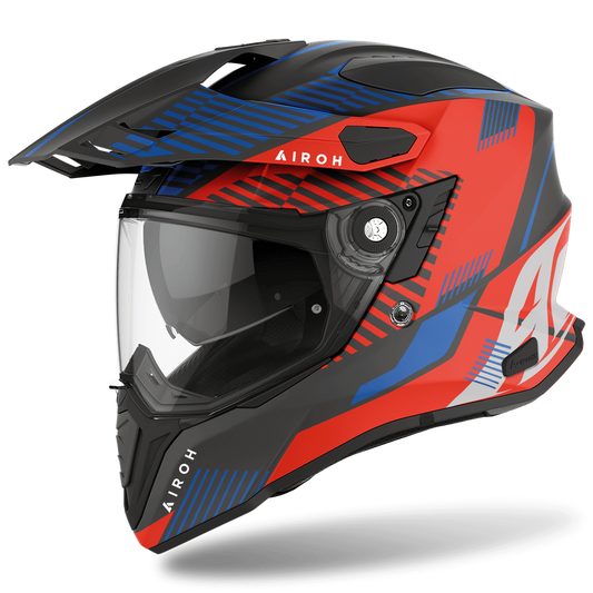 Casco Airoh Helmet Comander Red/Blue Matt