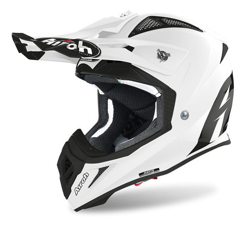 Casco Airoh Helmet Aviator Ace Color White Gloss