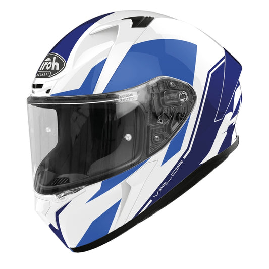 Casco Airoh Helmet Valor Wings Blue Gloss