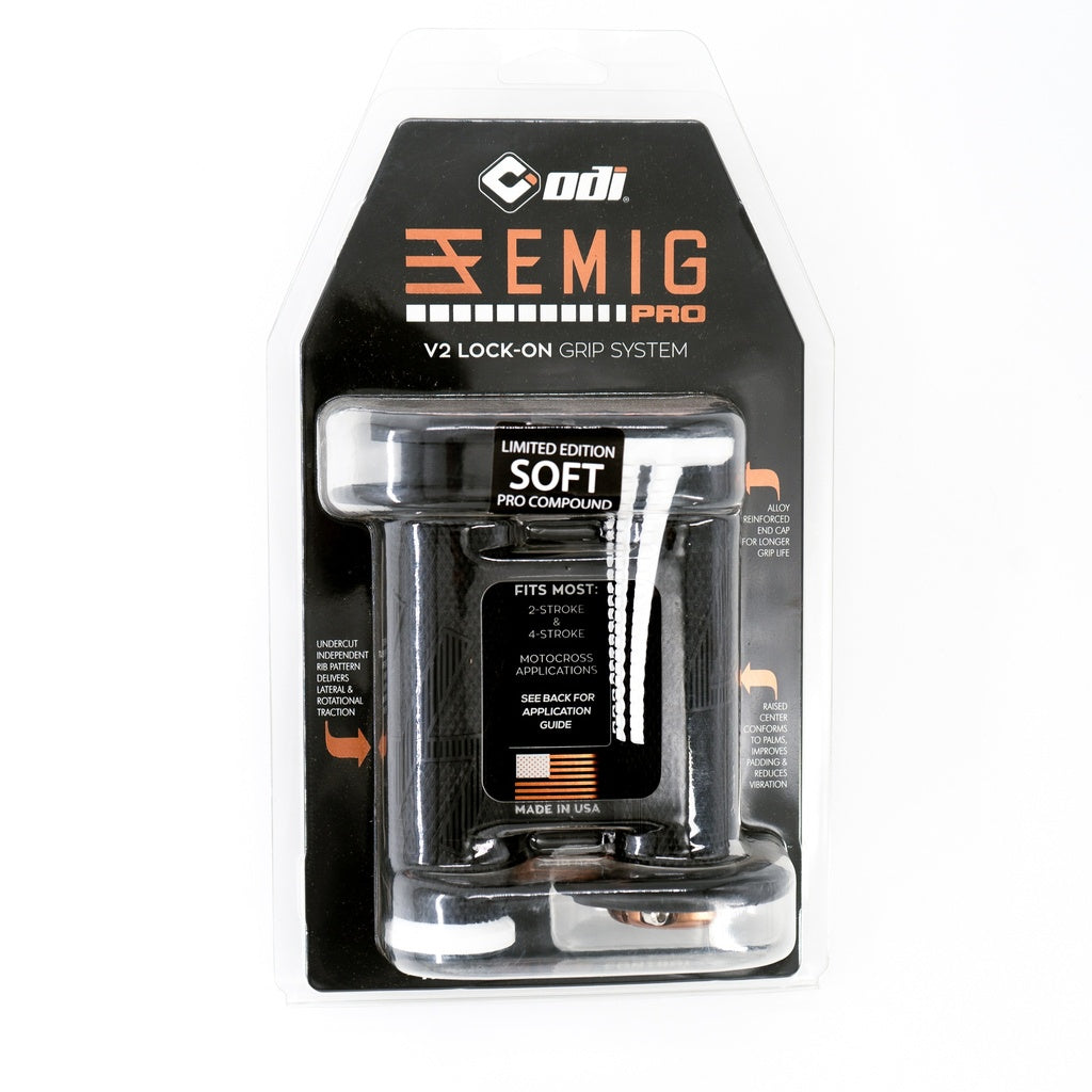 Odi EMIG PRO MX V2 Lock-On Grip - BLACK/White